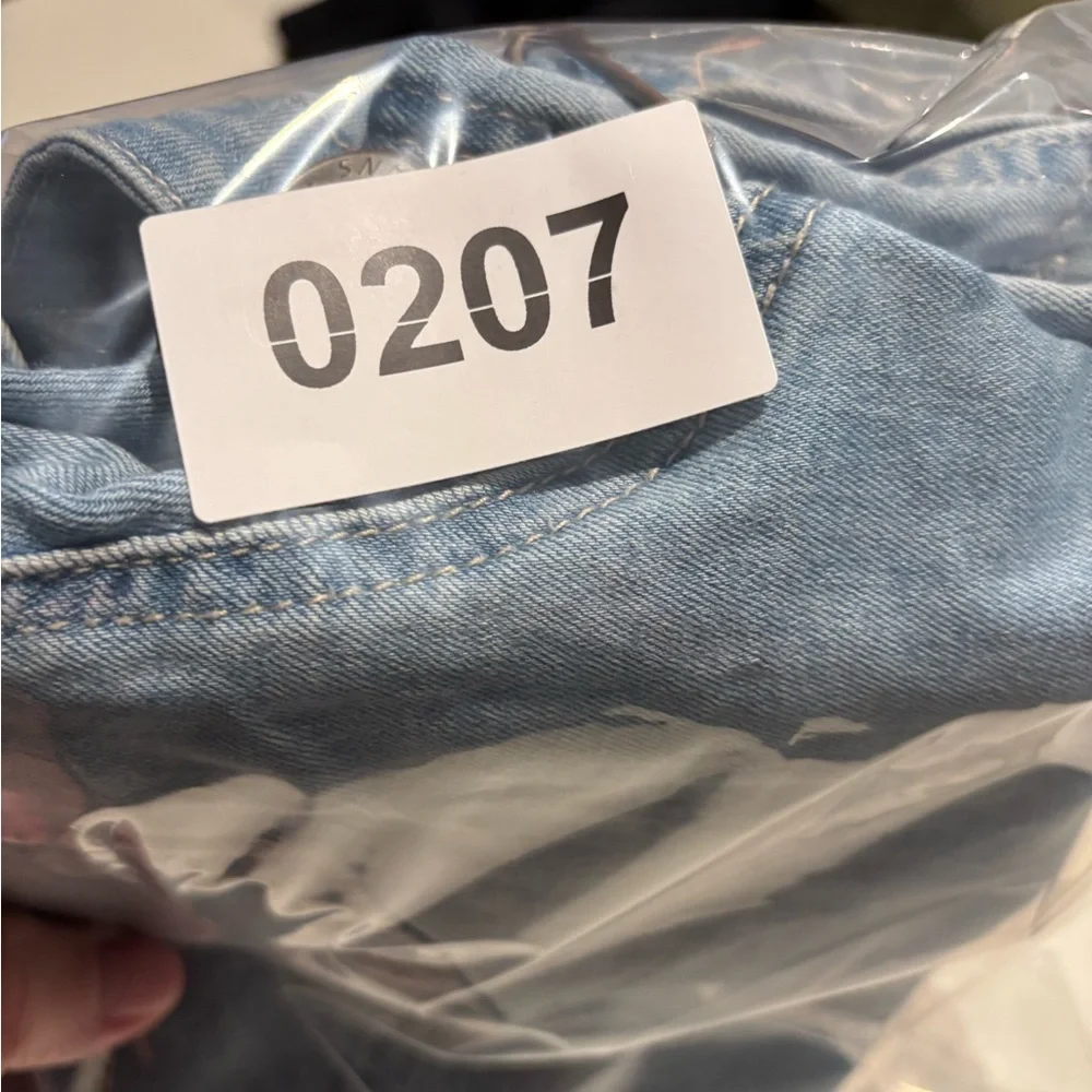 Kids Denim Overalls‎ the legs were trimmed up